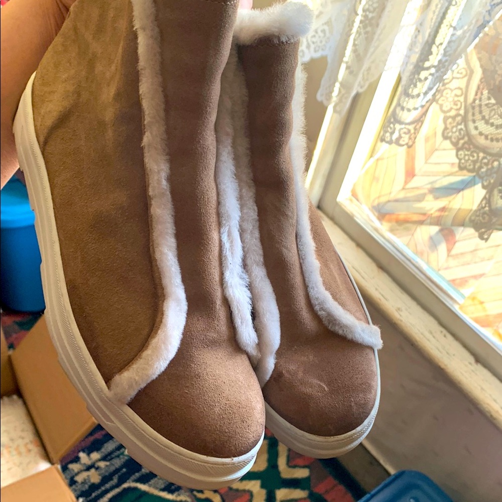 Women's Brown Suede Ankle Boots
